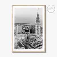 Cleveland Black and White Fine Art Photo Print, Ohio Landscape Poster