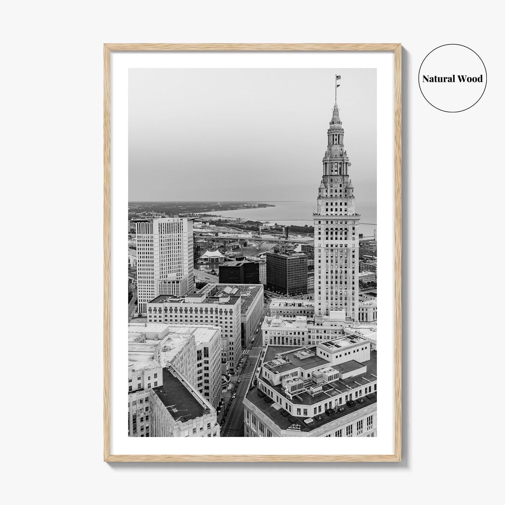 Cleveland Black and White Fine Art Photo Print, Ohio Landscape Poster