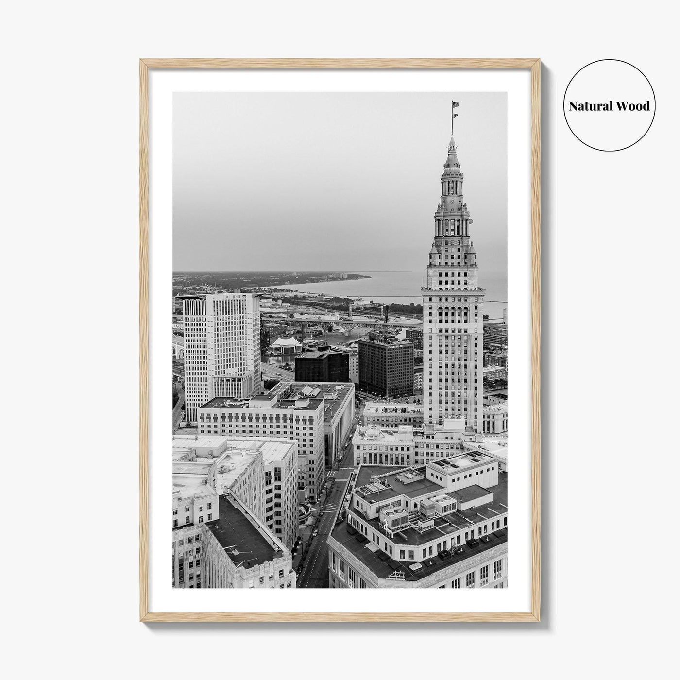 Cleveland Black and White Fine Art Photo Print, Ohio Landscape Poster