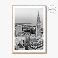 Cleveland Black and White Fine Art Photo Print, Ohio Landscape Poster