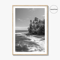 Costa Rica Black and White Fine Art Photo Print, Manzanillo Caribbean Puerto Viejo Poster