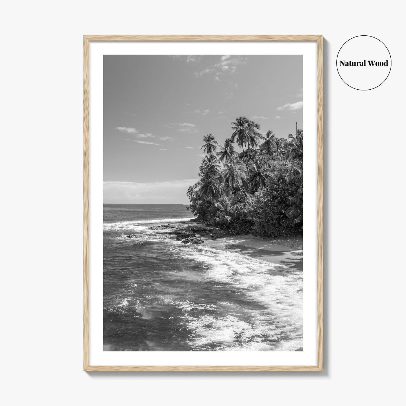 Costa Rica Black and White Fine Art Photo Print, Manzanillo Caribbean Puerto Viejo Poster