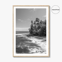 Costa Rica Black and White Fine Art Photo Print, Manzanillo Caribbean Puerto Viejo Poster