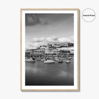 Torquay Black and White Fine Art Photo Print, Inner Harbour Devon England Torbay Poster
