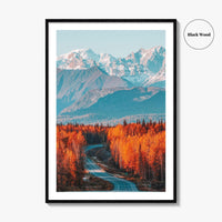Denali Fine Art Photo Print, Mt Foraker, Alaska Range, Parks Highway, USA Poster