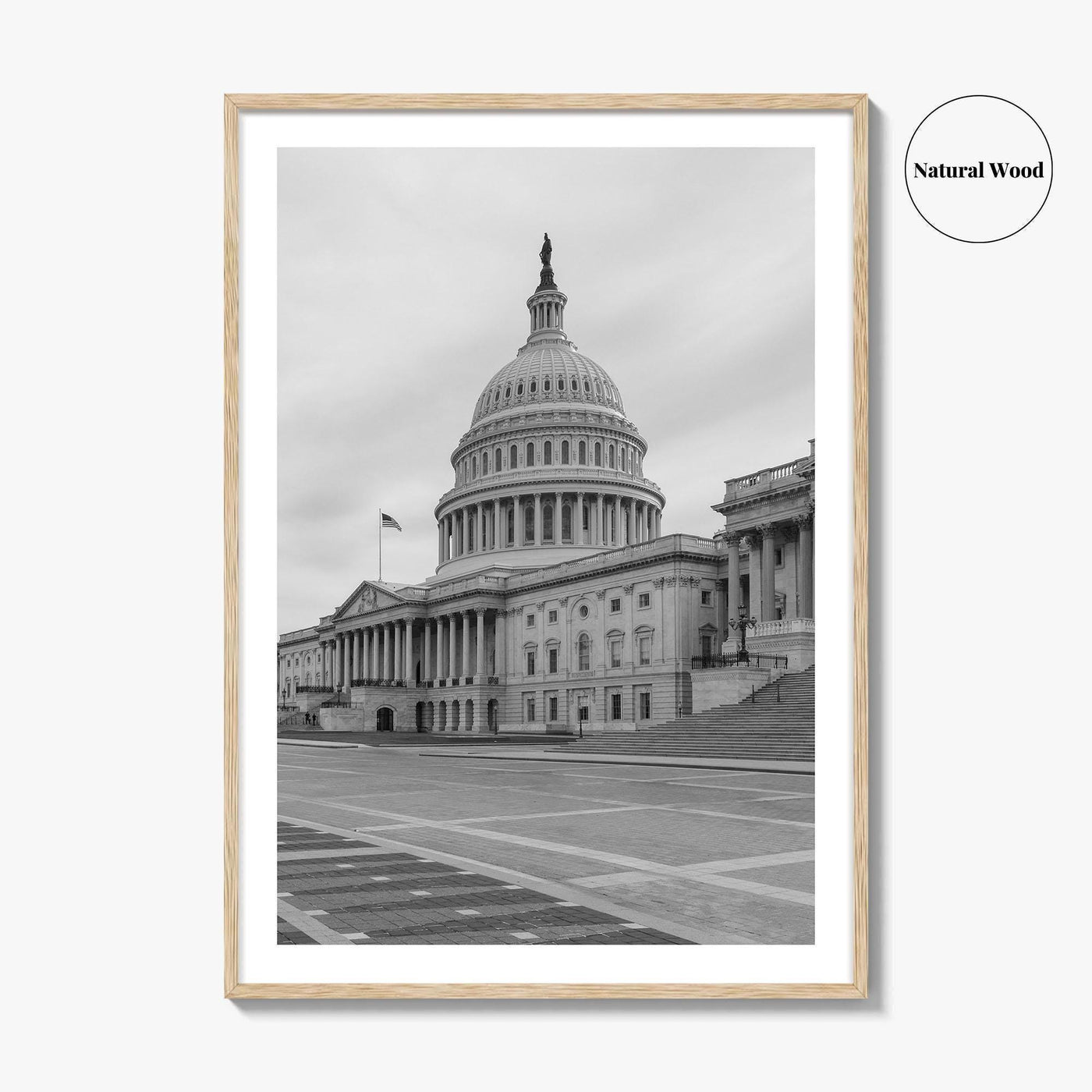 Washington DC Black and White Fine Art Photo Print, US Capitol, Wall Decor Poster