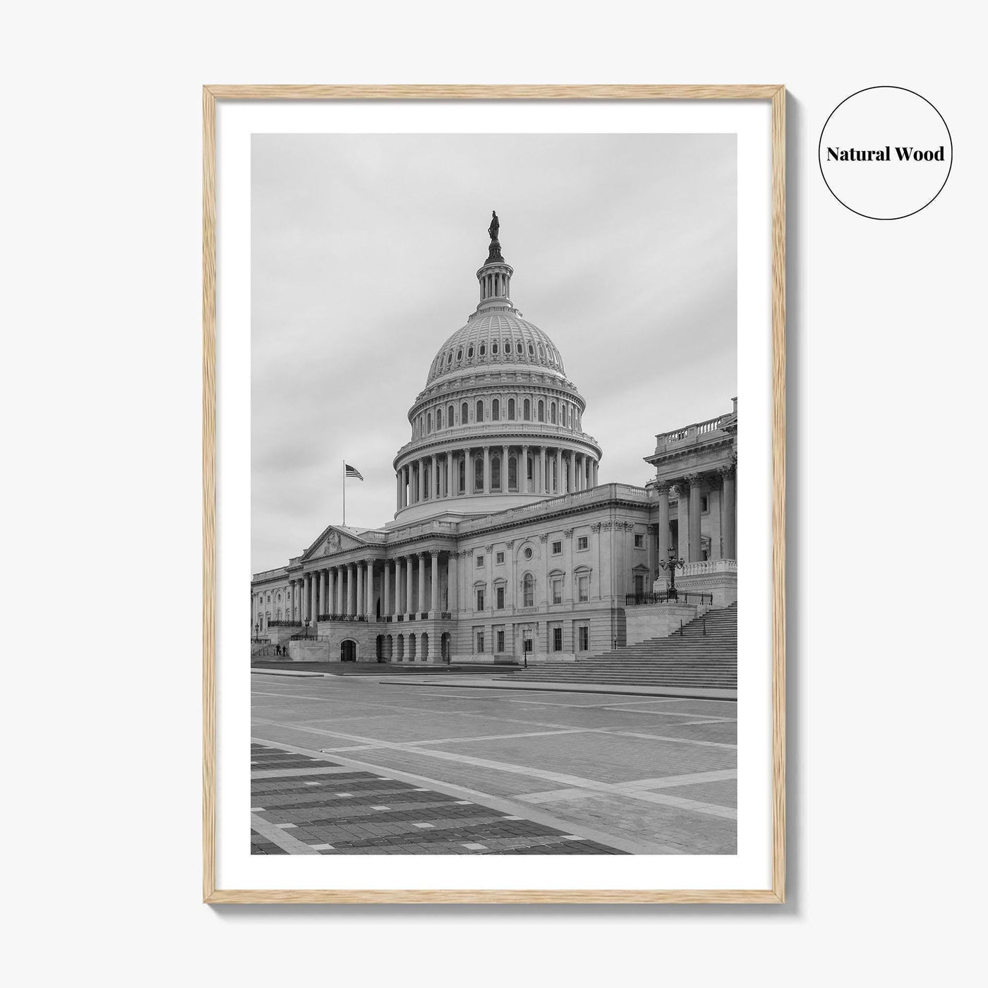 Washington DC Black and White Fine Art Photo Print, US Capitol, Wall Decor Poster