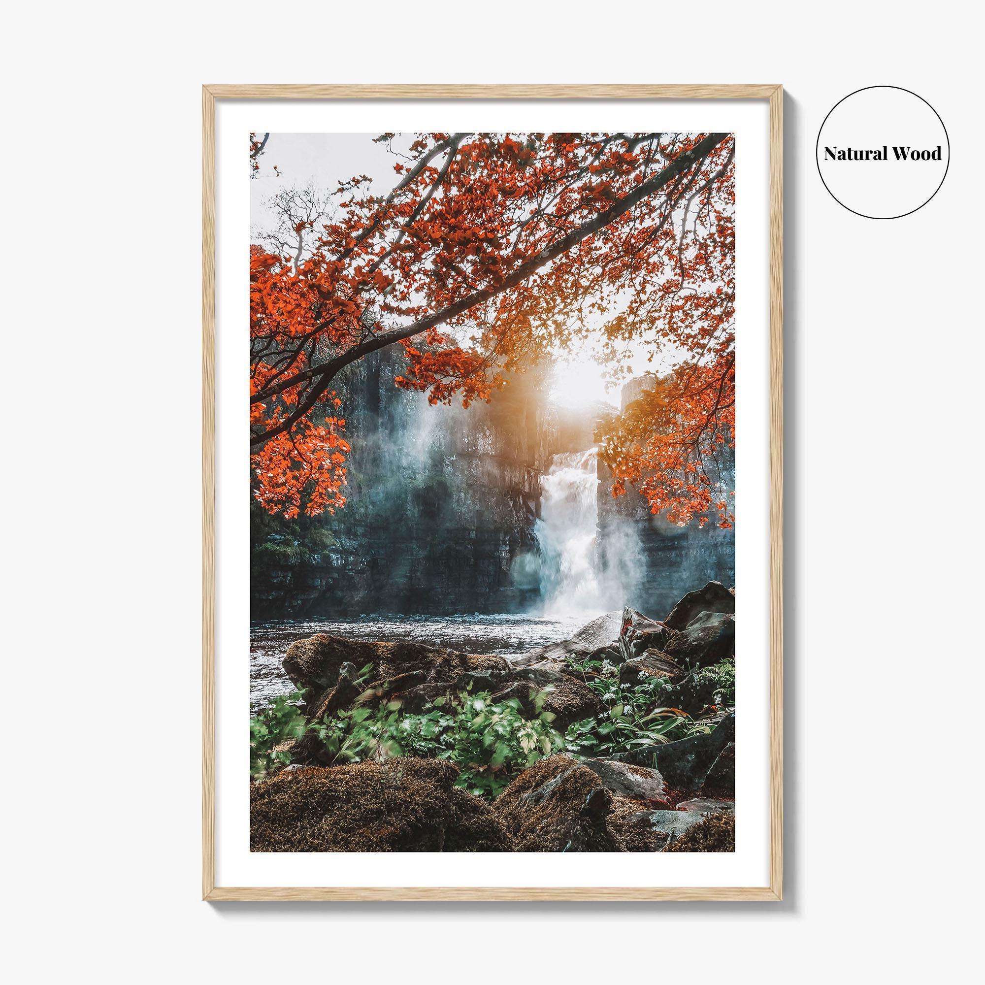 Durham England Fine Art Photo Print, High Force Waterfall, River Tees UK Poster