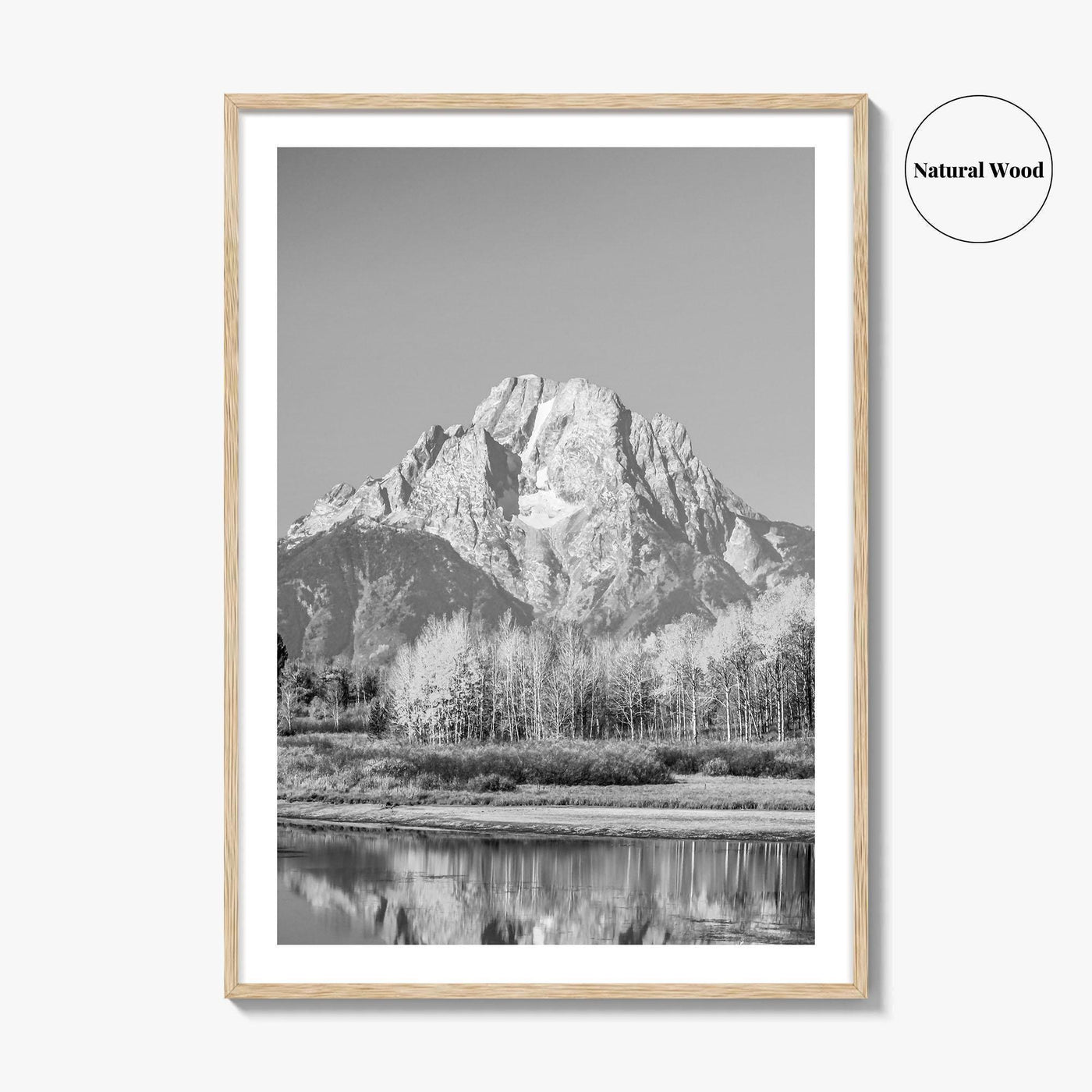 Grand Teton National Park Black and White Fine Art Photo Print, Jackson Hole WY