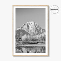 Grand Teton National Park Black and White Fine Art Photo Print, Jackson Hole WY