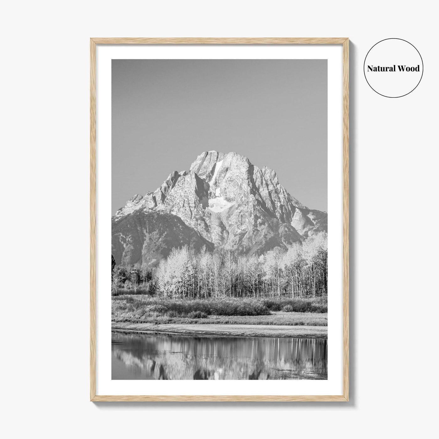 Grand Teton National Park Black and White Fine Art Photo Print, Jackson Hole WY