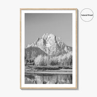 Grand Teton National Park Black and White Fine Art Photo Print, Jackson Hole WY