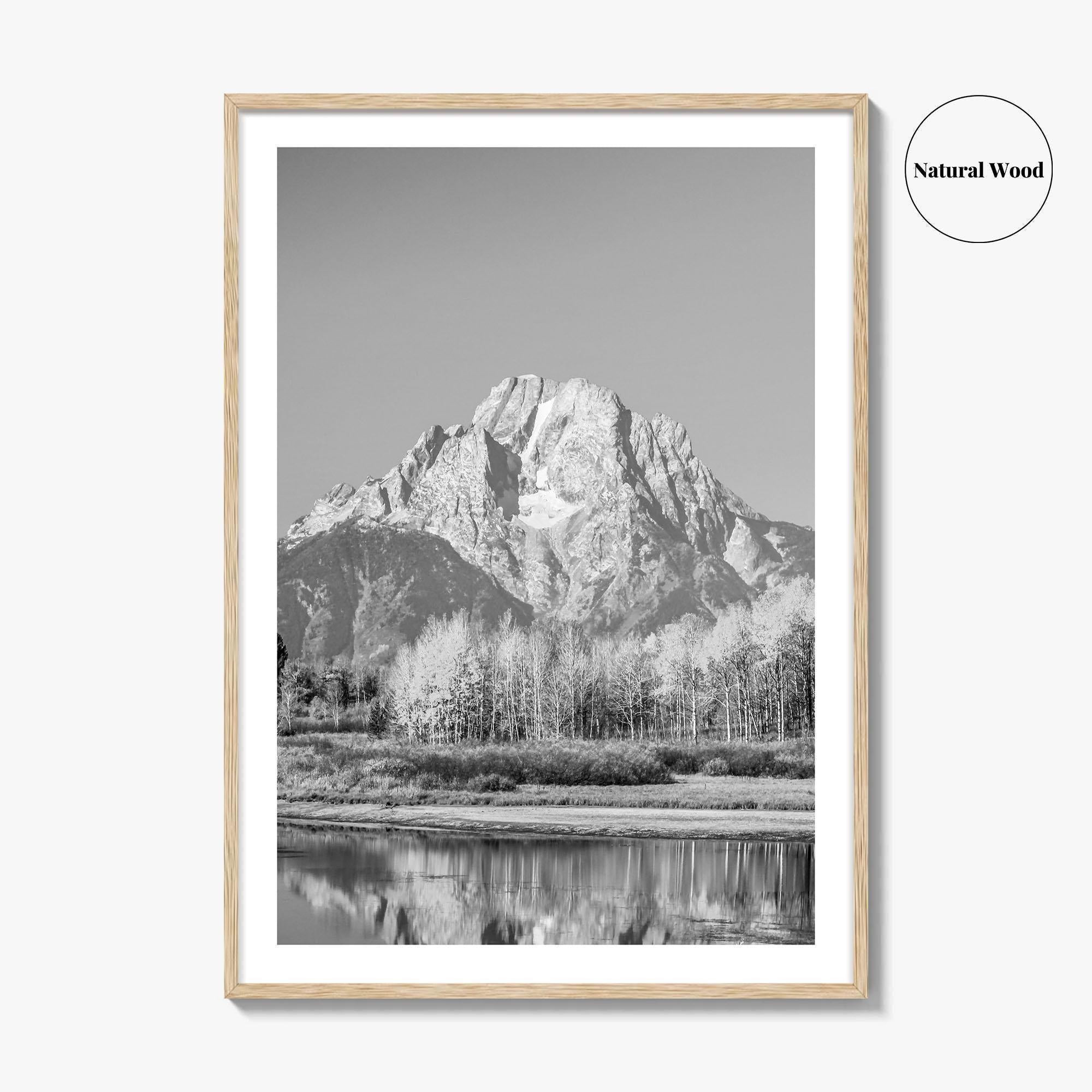 Grand Teton National Park Black and White Fine Art Photo Print, Jackson Hole WY