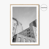 Durham NC Skyline Black and White Fine Art Photo Print, Wall Poster, USA