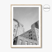 Durham NC Skyline Black and White Fine Art Photo Print, Wall Poster, USA