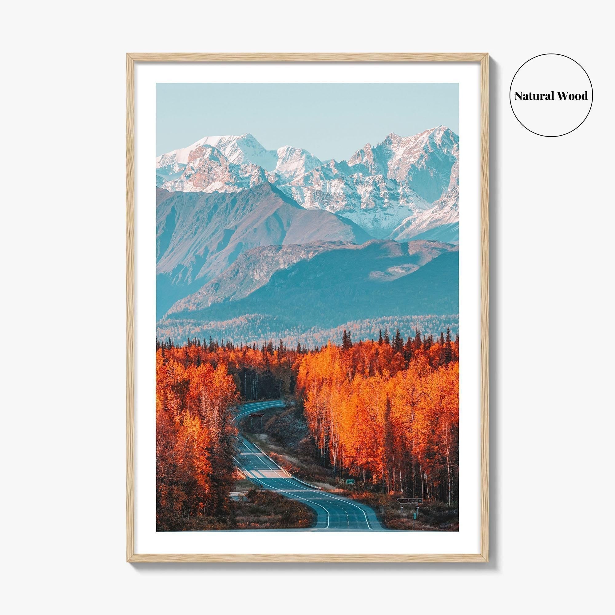 Denali Fine Art Photo Print, Mt Foraker, Alaska Range, Parks Highway, USA Poster