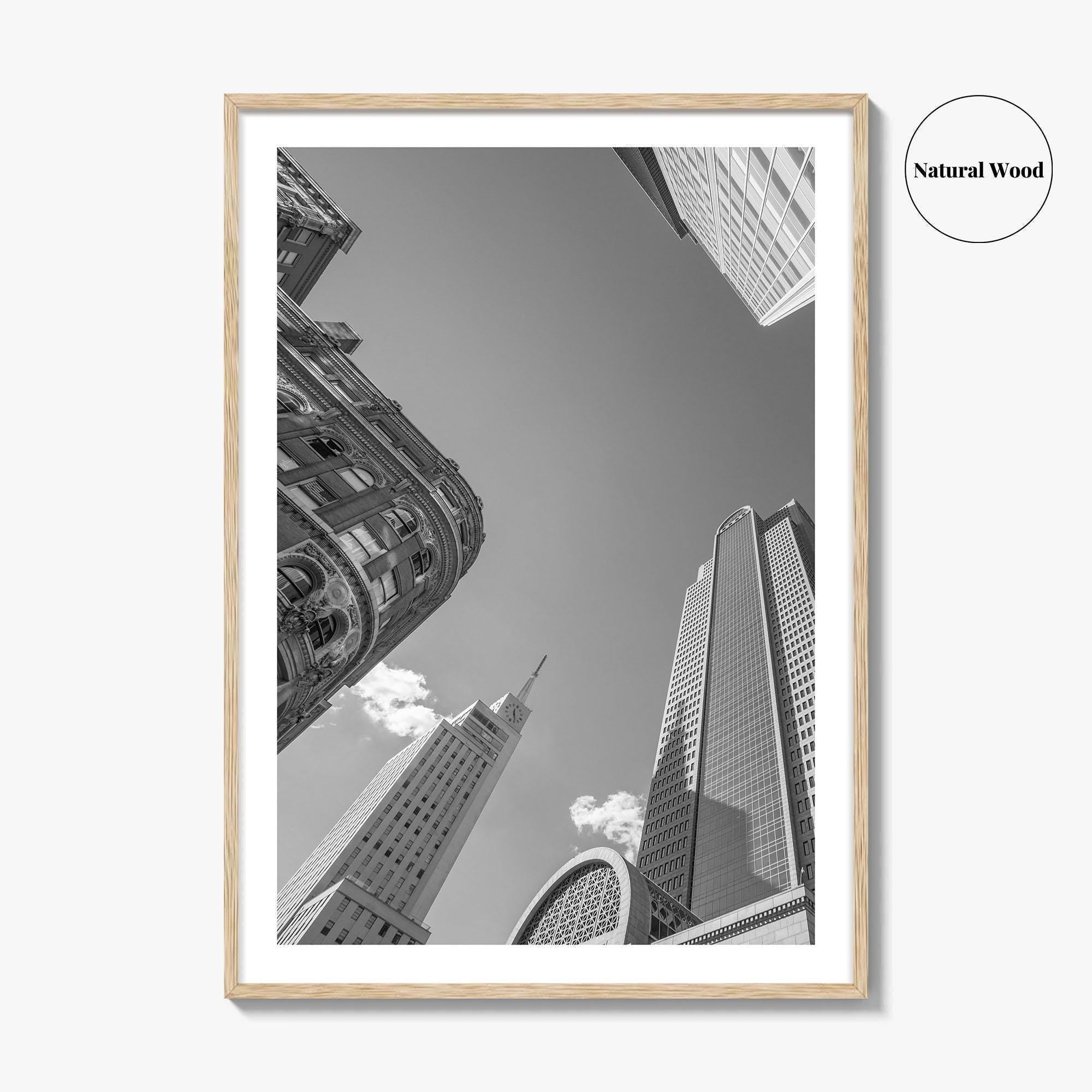 Dallas Skyline Black and White Fine Art Photo Print, Downtown Texas Poster