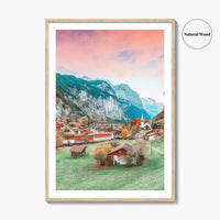 Lauterbrunnen Fine Art Photo Print, Staubbach Waterfall, Swiss Alps, Switzerland, Wall Art