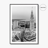 Cleveland Black and White Fine Art Photo Print, Ohio Landscape Poster