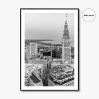 Cleveland Black and White Fine Art Photo Print, Ohio Landscape Poster