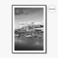 Torquay Black and White Fine Art Photo Print, Inner Harbour Devon England Torbay Poster