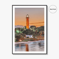 Jupiter Fine Art Photo Print, Inlet Lighthouse, Florida Wall Decor Poster, USA