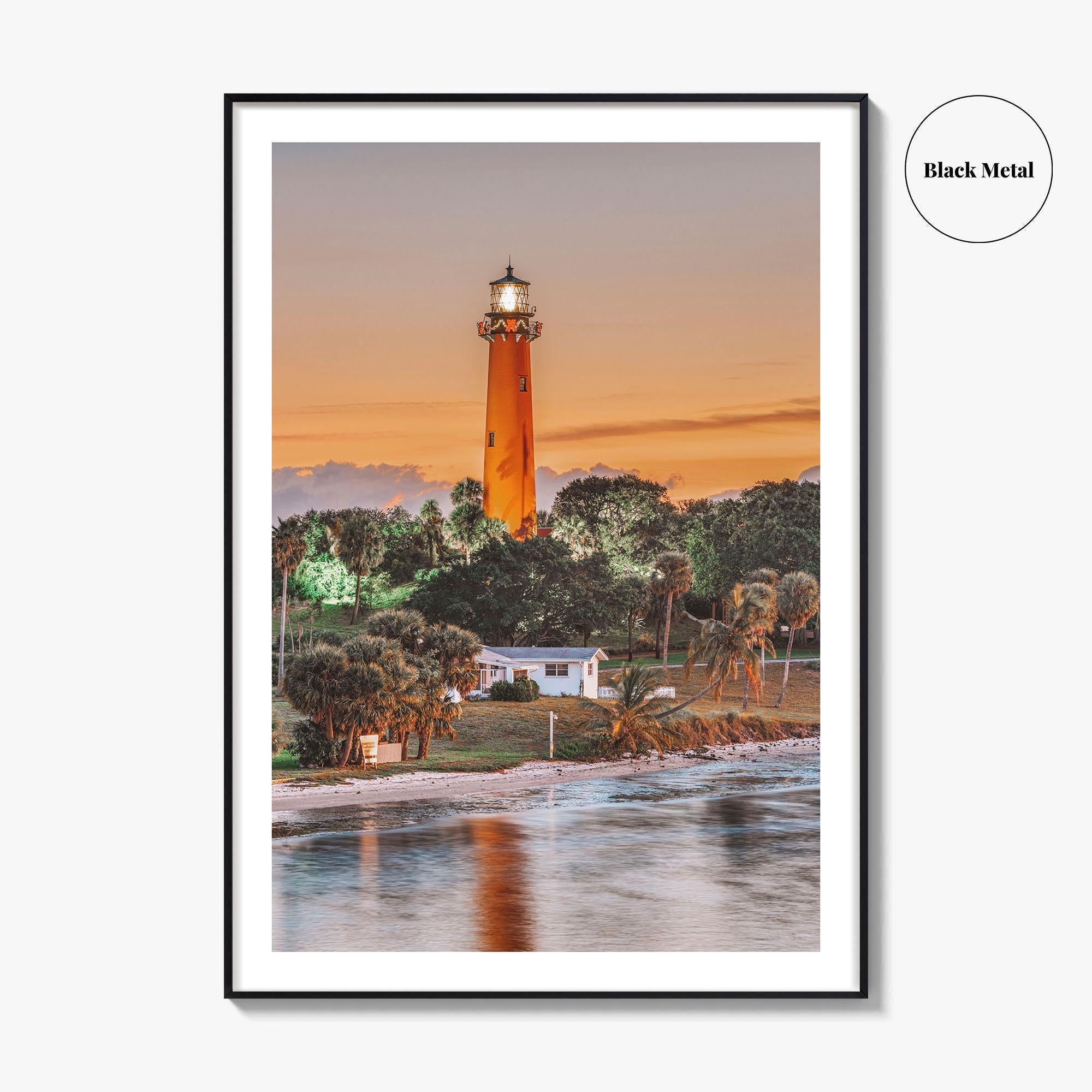 Jupiter Fine Art Photo Print, Inlet Lighthouse, Florida Wall Decor Poster, USA