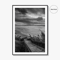 Encinitas Black and White Fine Art Photo Print, San Elijo State Beach, California Poster