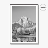Grand Teton National Park Black and White Fine Art Photo Print, Jackson Hole WY