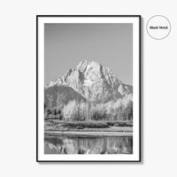 Grand Teton National Park Black and White Fine Art Photo Print, Jackson Hole WY
