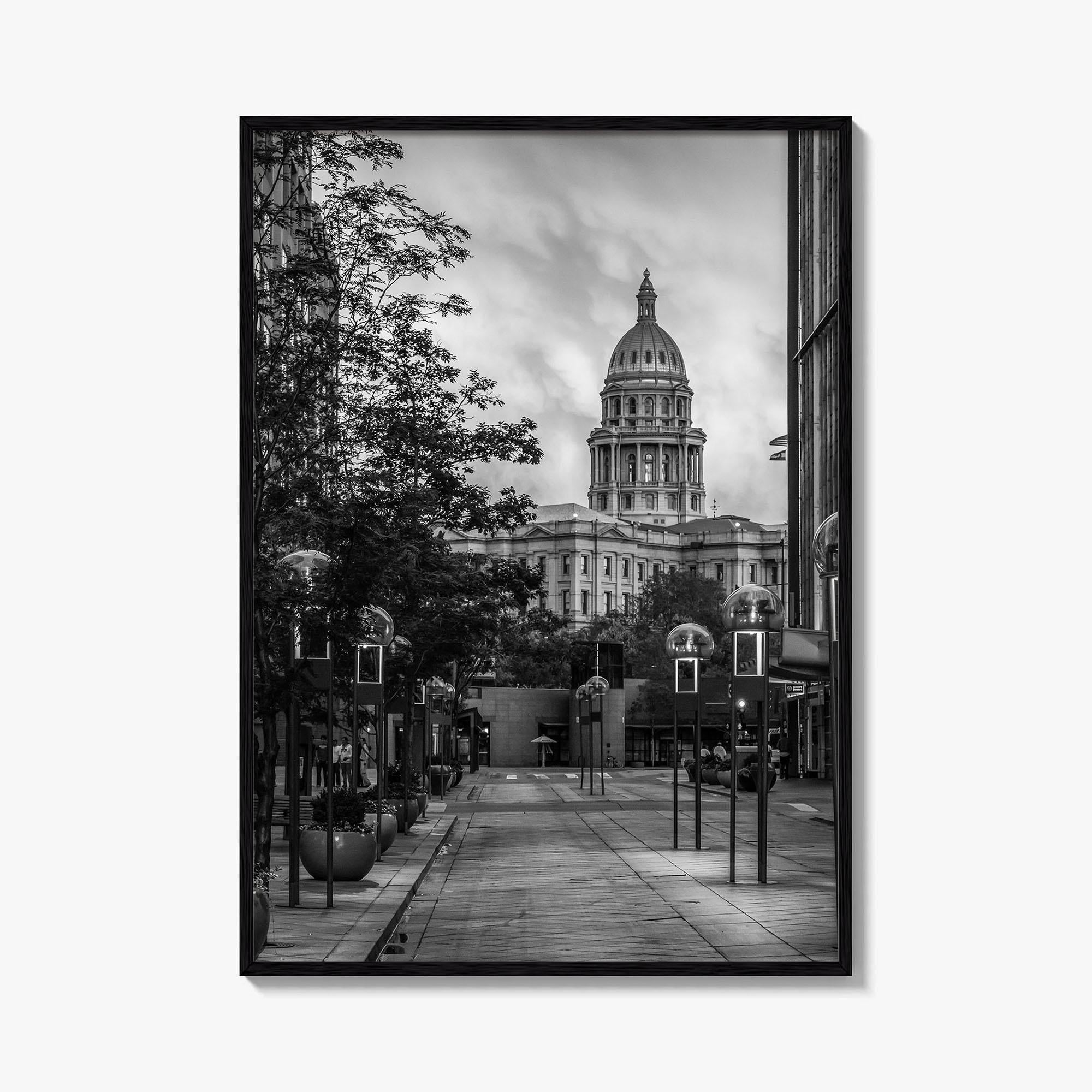 Denver Black and White Fine Art Photo Print, 16th Street Colorado Poster