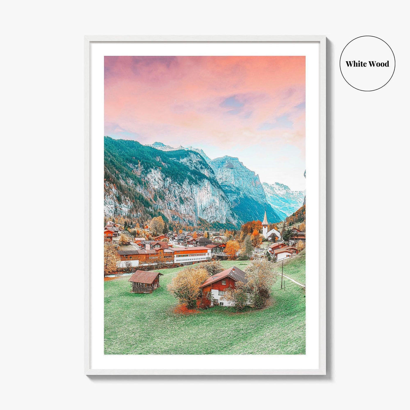 Lauterbrunnen Fine Art Photo Print, Staubbach Waterfall, Swiss Alps, Switzerland, Wall Art