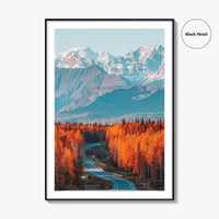 Denali Fine Art Photo Print, Mt Foraker, Alaska Range, Parks Highway, USA Poster