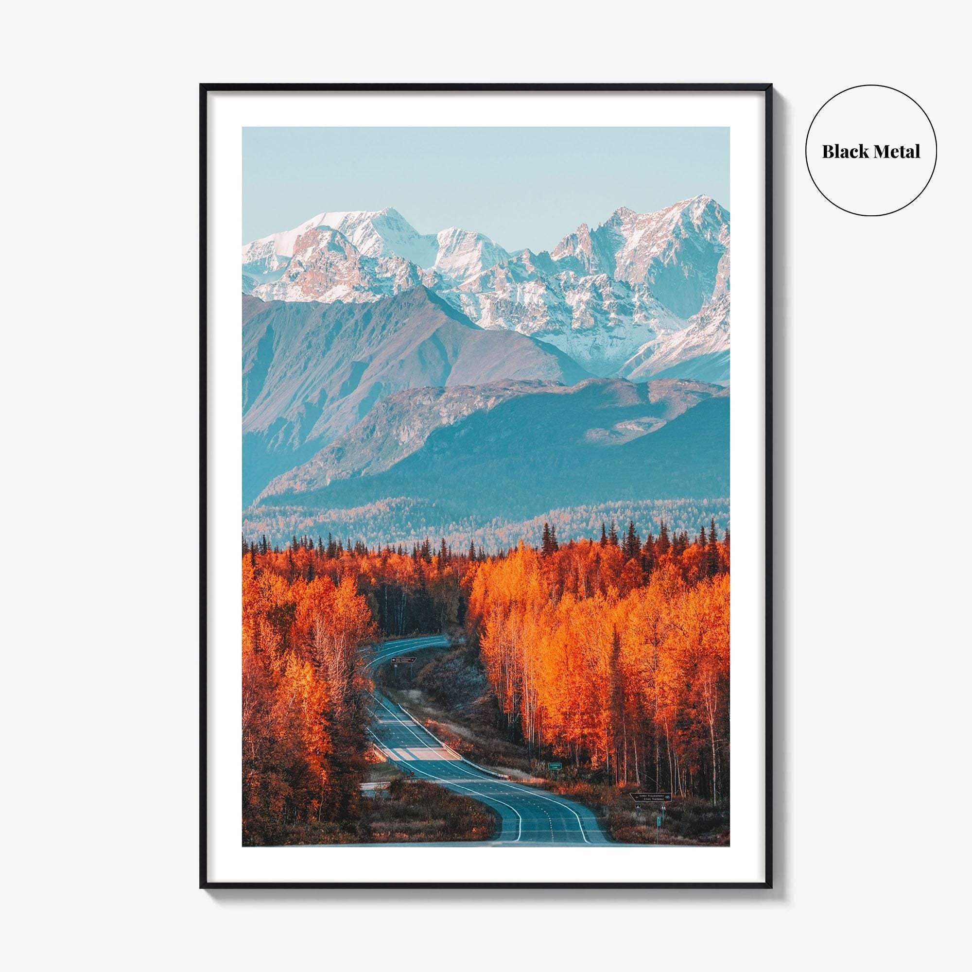 Denali Fine Art Photo Print, Mt Foraker, Alaska Range, Parks Highway, USA Poster