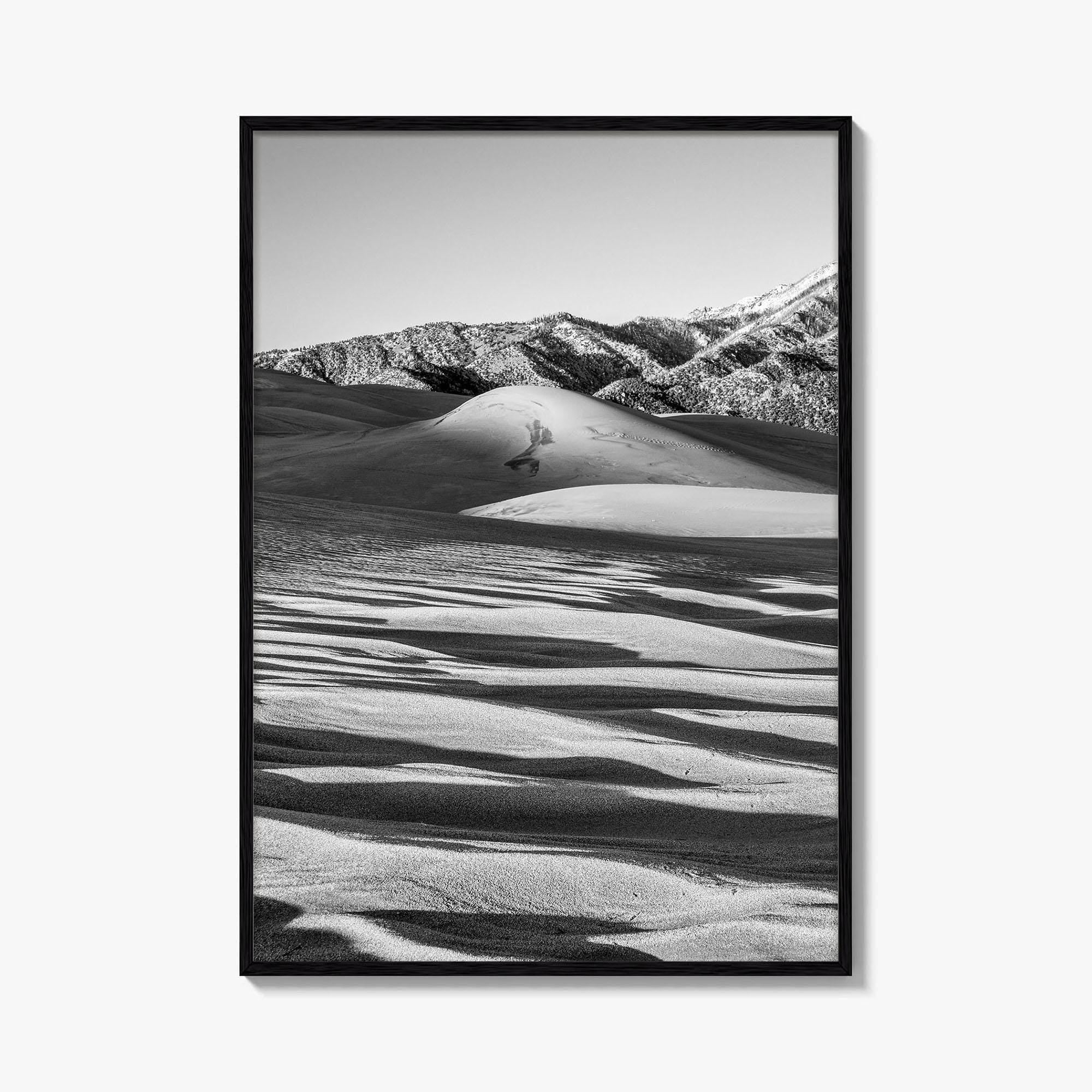Great Sand Dunes Black and White Fine Art Photo Print, Colorado Poster