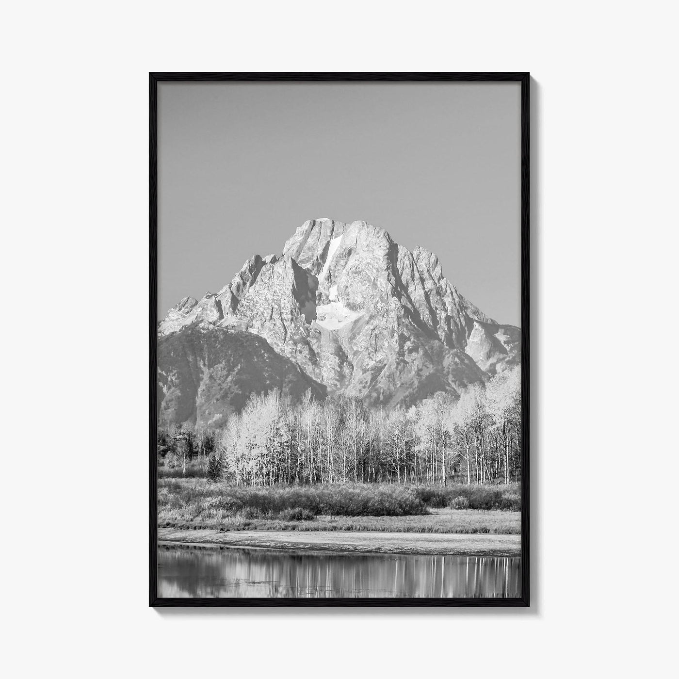 Grand Teton National Park Black and White Fine Art Photo Print, Jackson Hole WY