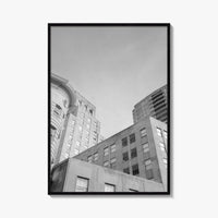 Durham NC Skyline Black and White Fine Art Photo Print, Wall Poster, USA