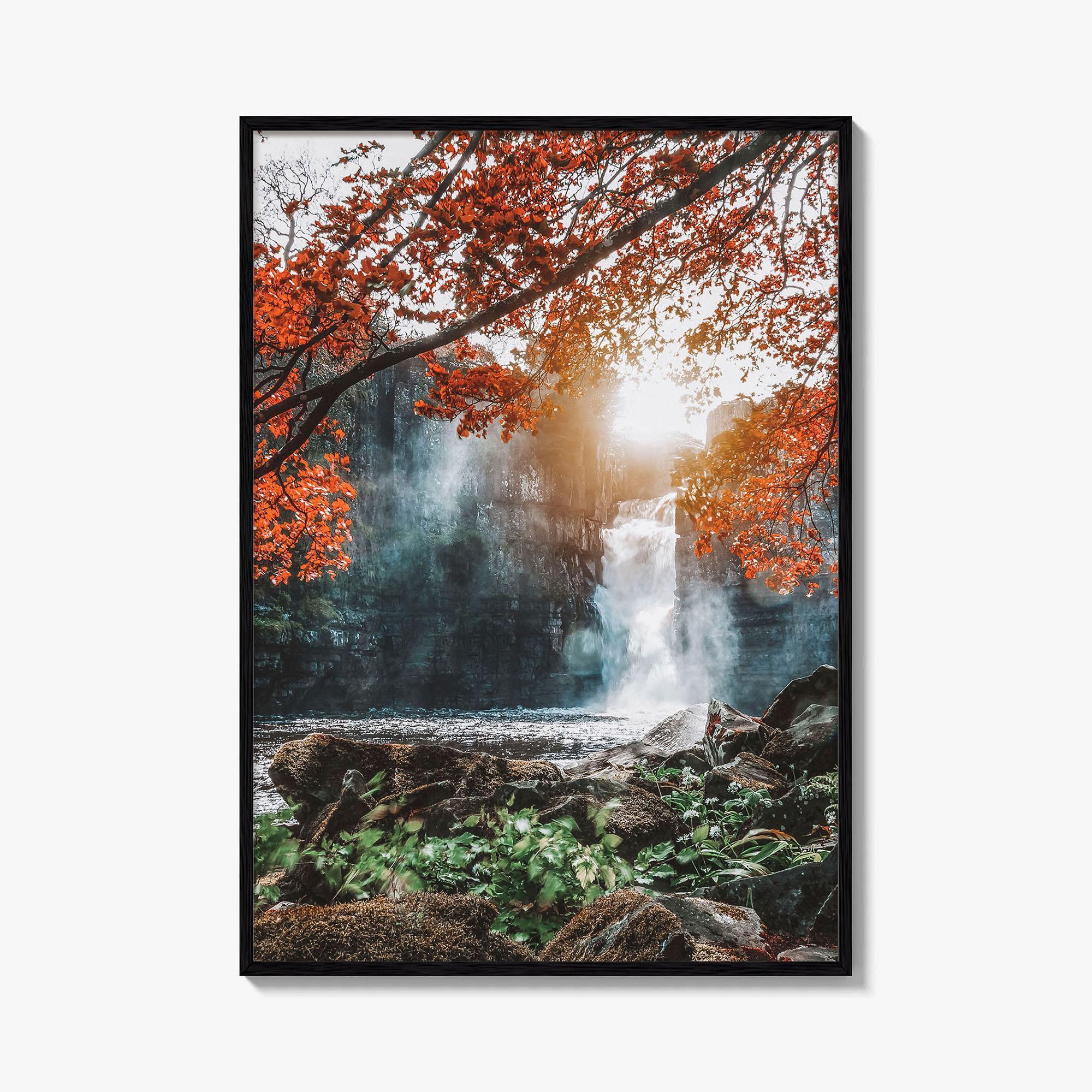 Durham England Fine Art Photo Print, High Force Waterfall, River Tees UK Poster
