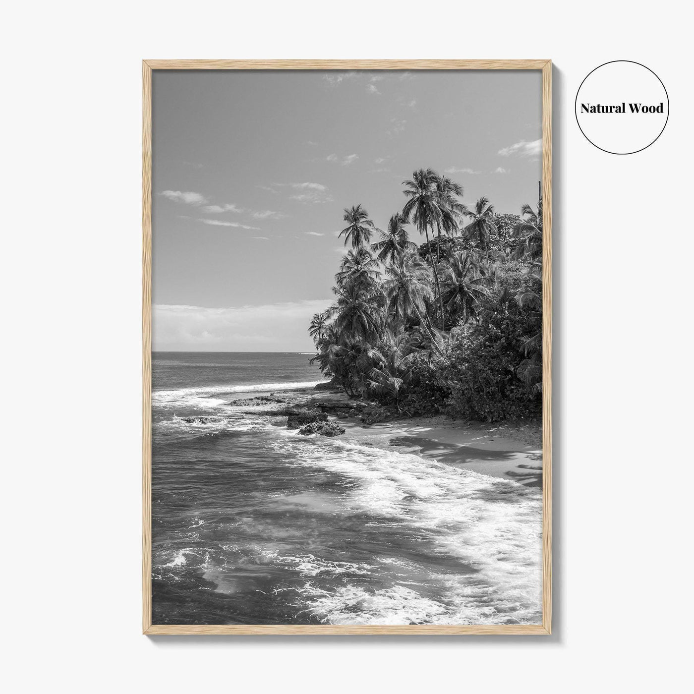Costa Rica Black and White Fine Art Photo Print, Manzanillo Caribbean Puerto Viejo Poster
