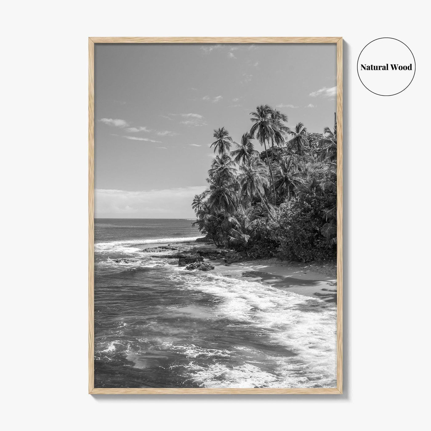 Costa Rica Black and White Fine Art Photo Print, Manzanillo Caribbean Puerto Viejo Poster