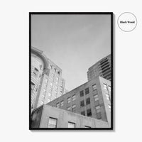 Durham NC Skyline Black and White Fine Art Photo Print, Wall Poster, USA