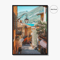 Bellagio Fine Art Photo Print, Lake Como Italy, Old Town Street Wall Decor Poster