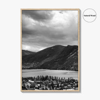 Estes Park Black and White Fine Art Photo Print, Lake Estes, Colorado, RMNP Poster