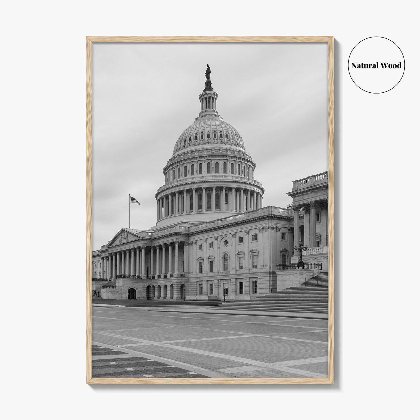 Washington DC Black and White Fine Art Photo Print, US Capitol, Wall Decor Poster