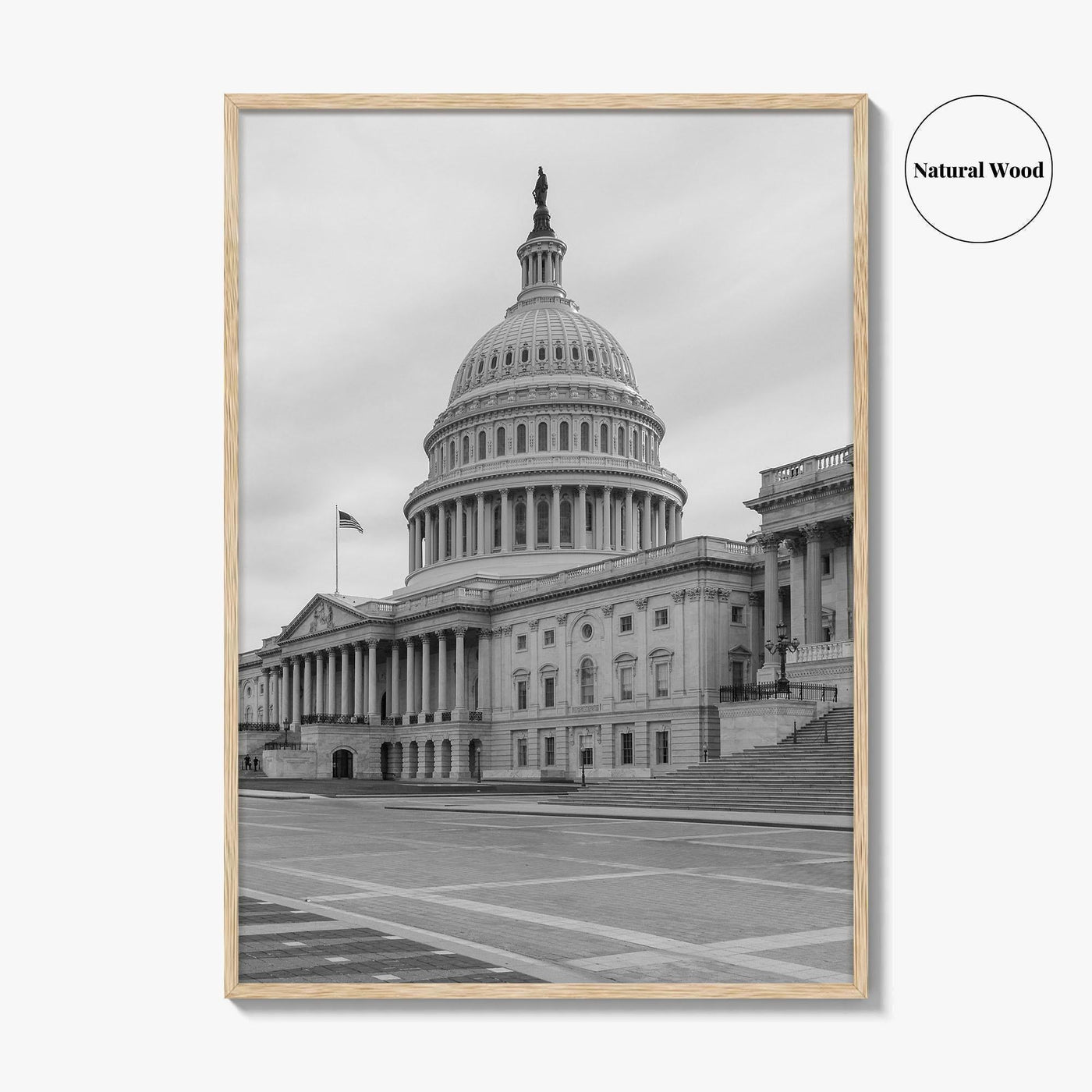 Washington DC Black and White Fine Art Photo Print, US Capitol, Wall Decor Poster