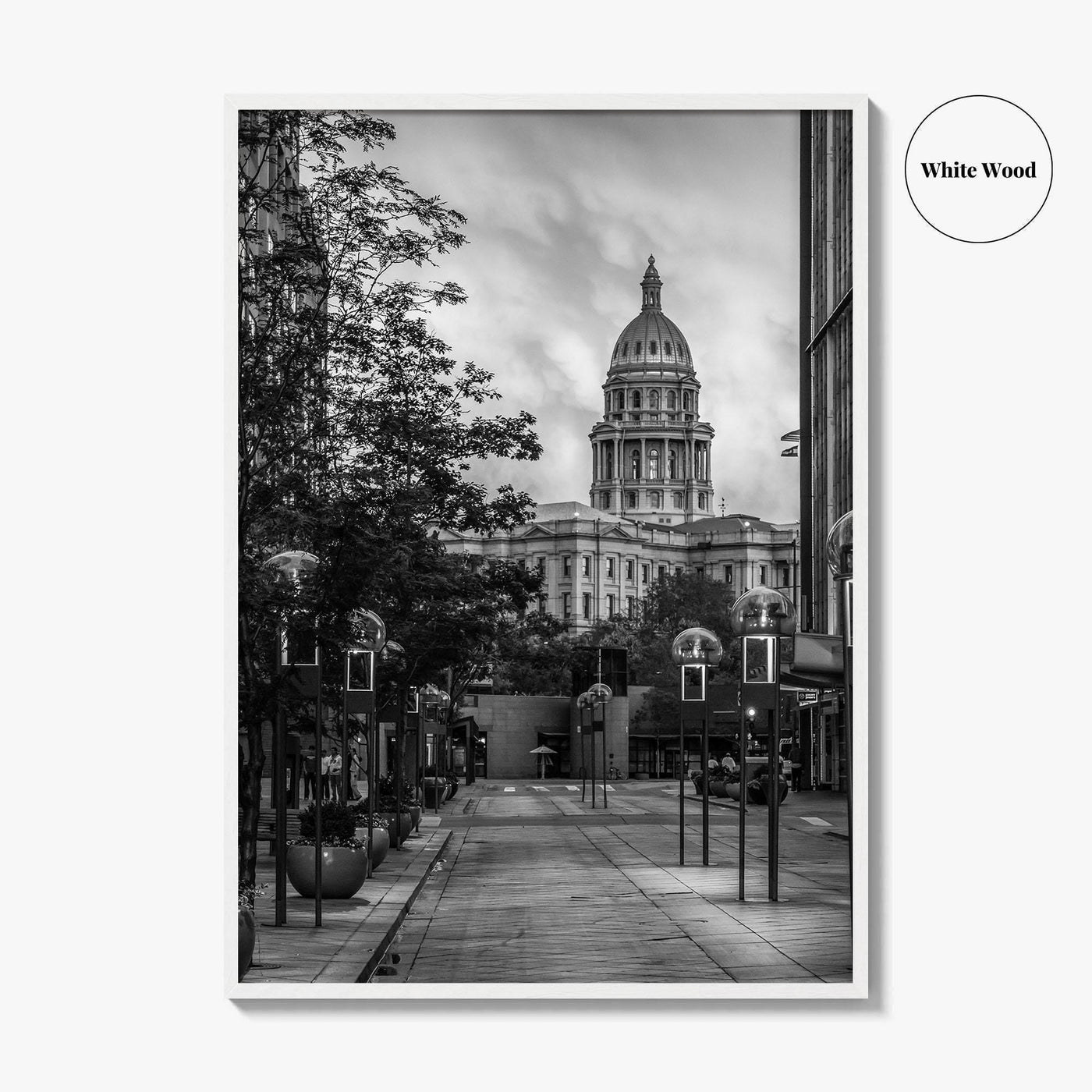 Denver Black and White Fine Art Photo Print, 16th Street Colorado Poster