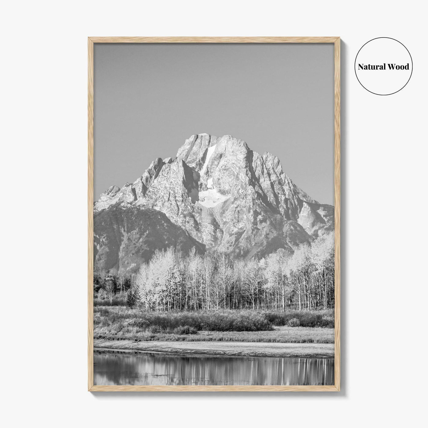 Grand Teton National Park Black and White Fine Art Photo Print, Jackson Hole WY