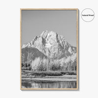 Grand Teton National Park Black and White Fine Art Photo Print, Jackson Hole WY
