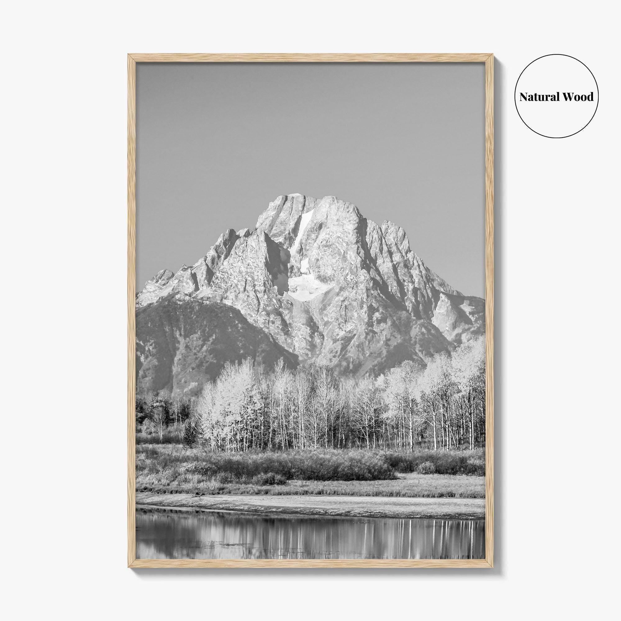 Grand Teton National Park Black and White Fine Art Photo Print, Jackson Hole WY