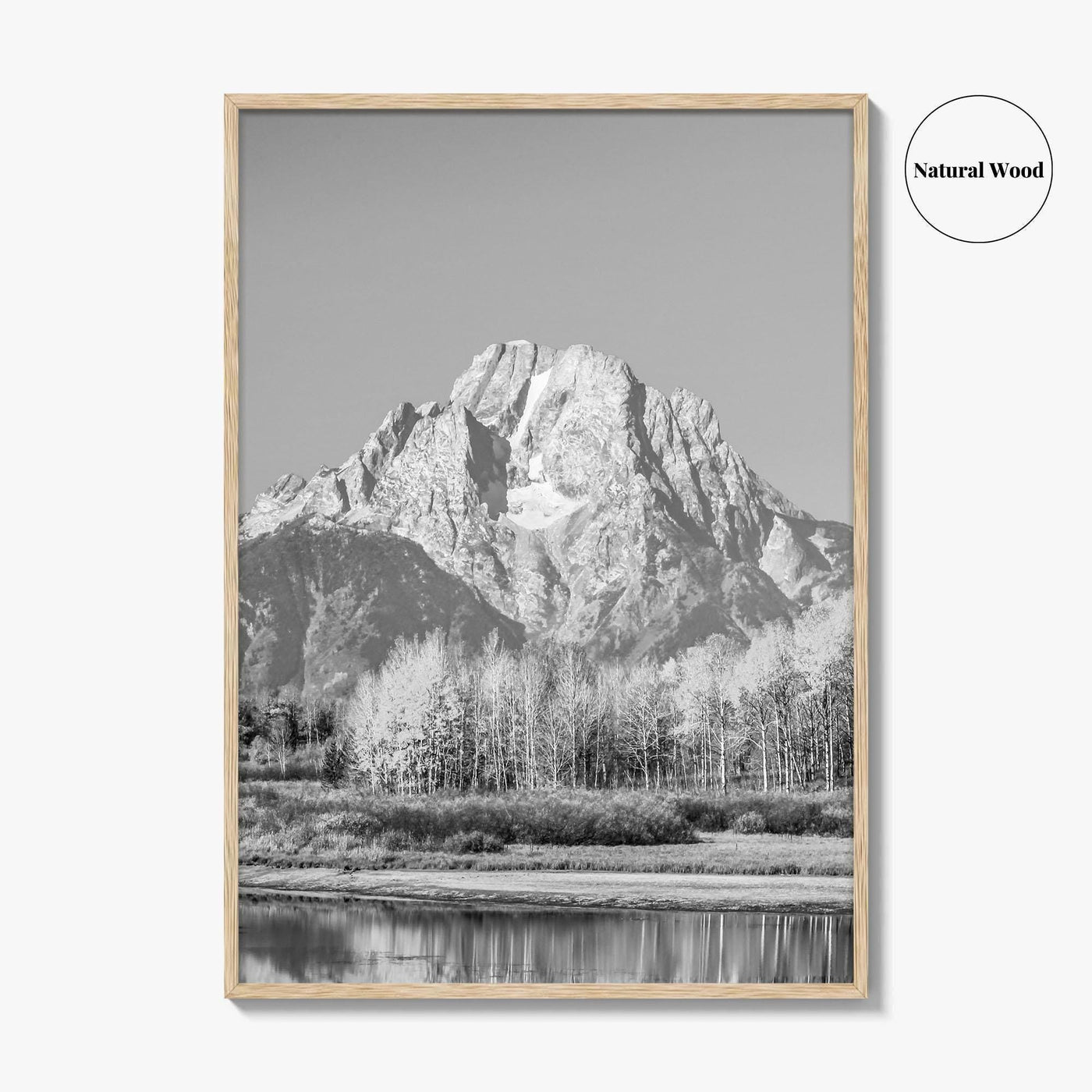 Grand Teton National Park Black and White Fine Art Photo Print, Jackson Hole WY